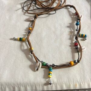 Colorful women’s beaded and shell necklace